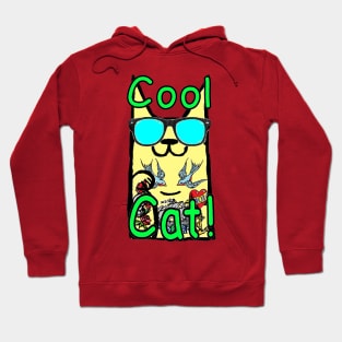 Cool Cat Graffiti Tattoo kitty Hoodie